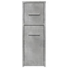Betongrauer schmaler Badrollschrank Draghici (Holz)
