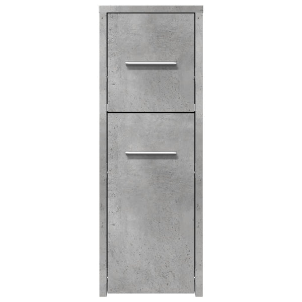 Betongrauer schmaler Badrollschrank Draghici (Holz)