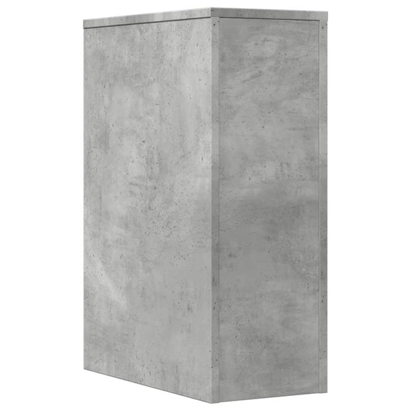 Betongrauer schmaler Badrollschrank Draghici (Holz)