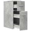 Betongrauer schmaler Badrollschrank Draghici (Holz)