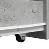 Betongrauer schmaler Badrollschrank Draghici (Holz)
