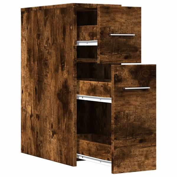 Savutammi schmaler Badezimmerschrank Draghici (auf Rollen, Holz)