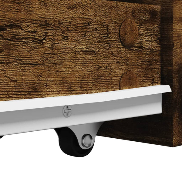 Savutammi schmaler Badezimmerschrank Draghici (auf Rollen, Holz)