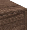 Brauner schmaler Badschrank Draghici (mit Rollen, Eichenholz)