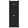 Schmaler schwarzer Badezimmerschrank mit Rollen Arthur (Holz)