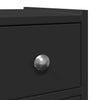 Schmaler schwarzer Badezimmerschrank mit Rollen Arthur (Holz)