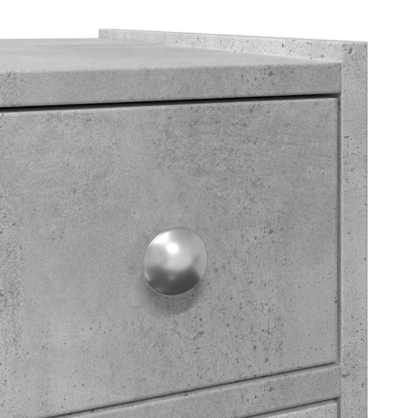 Betongrauer schmaler Badschrank auf Rollen Arthur (Holz)