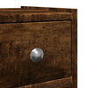 Schmaler Badezimmerschrank auf Rollen aus Rauchfichte Arthur (Holz)
