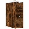 Schmaler Badezimmerschrank auf Rollen aus Rauchfichte Arthur (Holz)