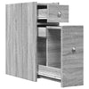 Grauer schmaler Badezimmerschrank auf Rollen Arthur (Sonoma-Holz)
