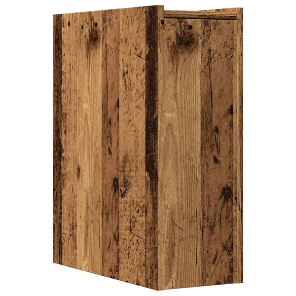 Alter, schmaler Badezimmerschrank Arthur (auf Rollen, Holz)