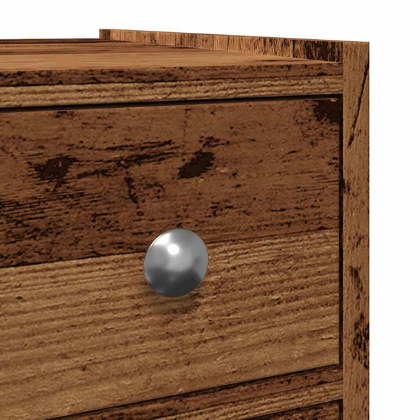 Alter, schmaler Badezimmerschrank Arthur (auf Rollen, Holz)