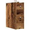 Alter, schmaler Badezimmerschrank Arthur (auf Rollen, Holz)