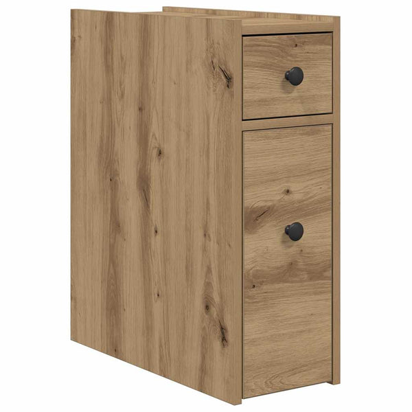 Badschrank auf Rollen Arthur aus massivem Eichenholz