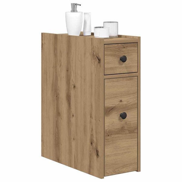 Badschrank auf Rollen Arthur aus massivem Eichenholz