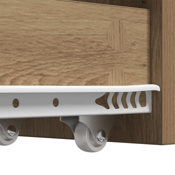 Badschrank auf Rollen Arthur aus massivem Eichenholz