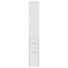 Weißer schmaler Badezimmerschrank auf Rollen Gellerd (Holz)