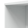 Weißer schmaler Badezimmerschrank auf Rollen Gellerd (Holz)