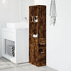 Savutammi schmaler Badezimmerschrank mit Rollen Gellerd (Holz)
