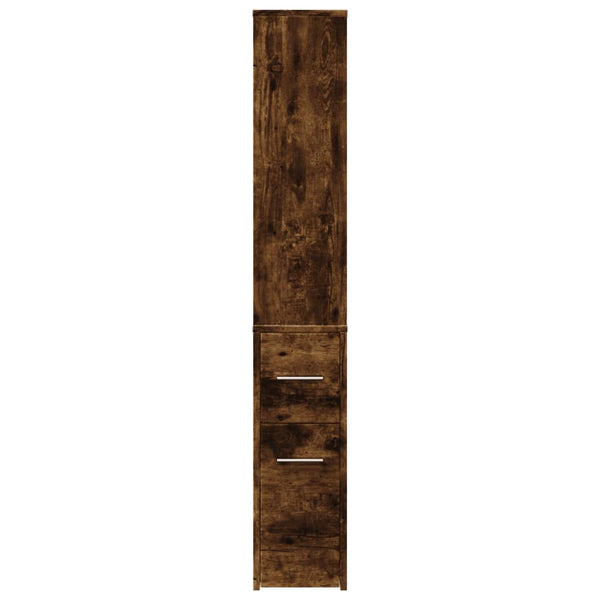 Savutammi schmaler Badezimmerschrank mit Rollen Gellerd (Holz)