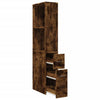 Savutammi schmaler Badezimmerschrank mit Rollen Gellerd (Holz)