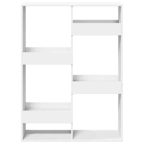 Weißes Bücherregal Brandusha 100x33x135cm (Spanplatte)