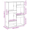 Weißes Bücherregal Brandusha 100x33x135cm (Spanplatte)