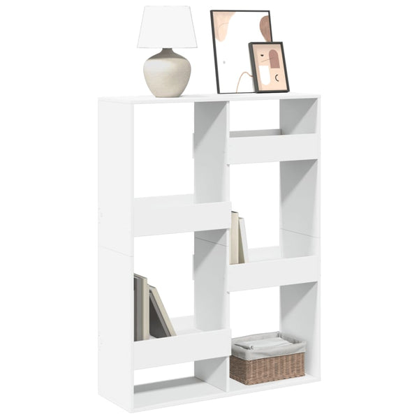 Weißes Bücherregal Brandusha 100x33x135cm (Spanplatte)