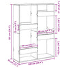 Schwarzes Bücherregal Brandusha 100x33x135cm (Holz)