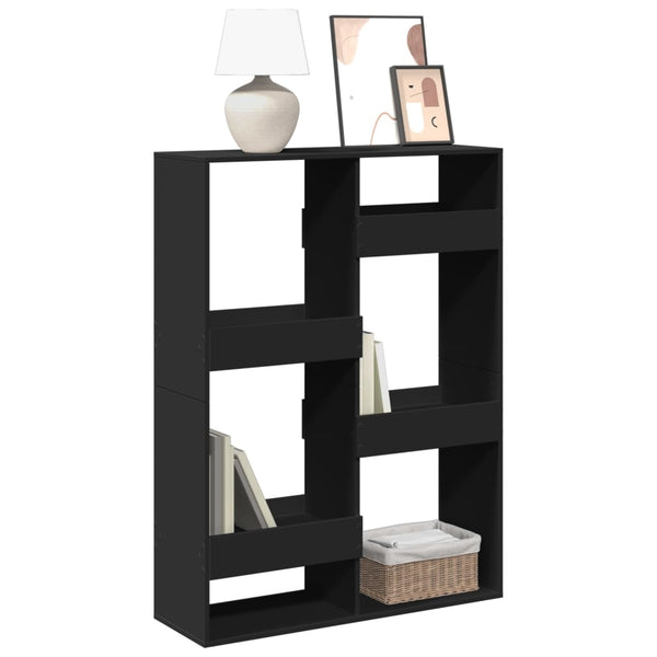 Schwarzes Bücherregal Brandusha 100x33x135cm (Holz)