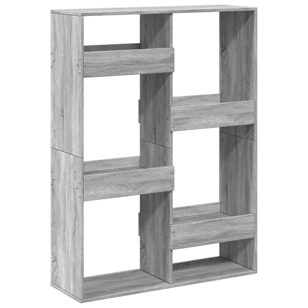 Graues Bücherregal Brandusha 100x33x135cm (Holz)