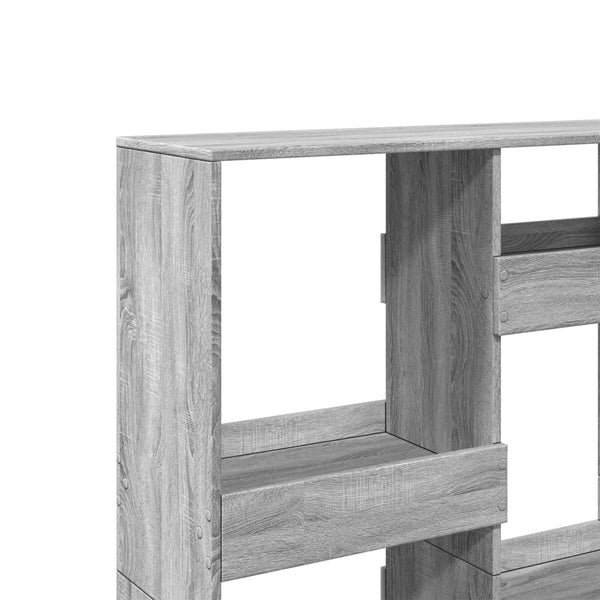 Graues Bücherregal Brandusha 100x33x135cm (Holz)