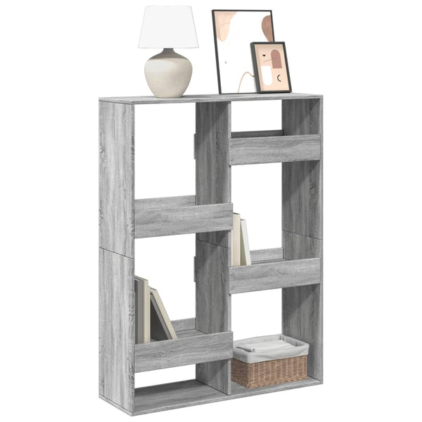Graues Bücherregal Brandusha 100x33x135cm (Holz)