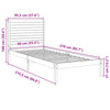 Bettgestell extra lang ohne Matratze Essence 90x210cm (Massivholz)