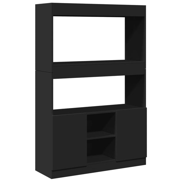 Schwarzer Schrank Talpau 92x33x140cm (Holz)