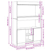 Schwarzer Schrank Talpau 92x33x140cm (Holz)