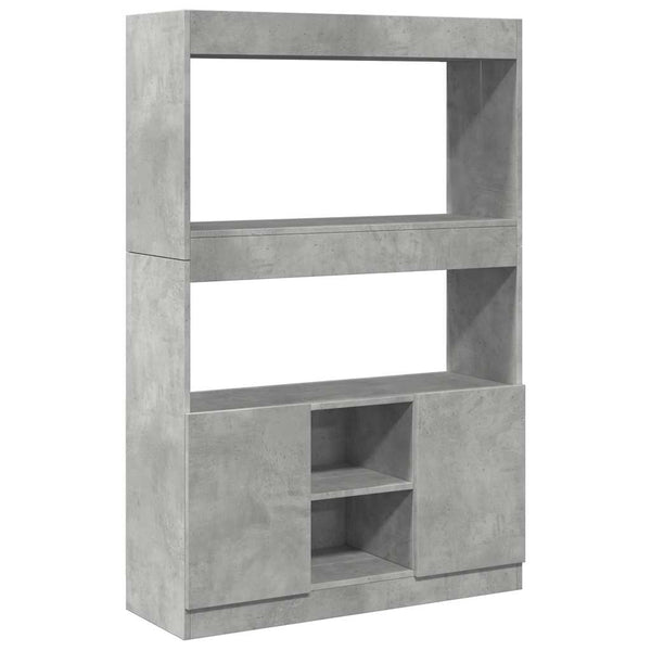 Betongrauer Schrank Talpau 92x33x140cm (Holz)