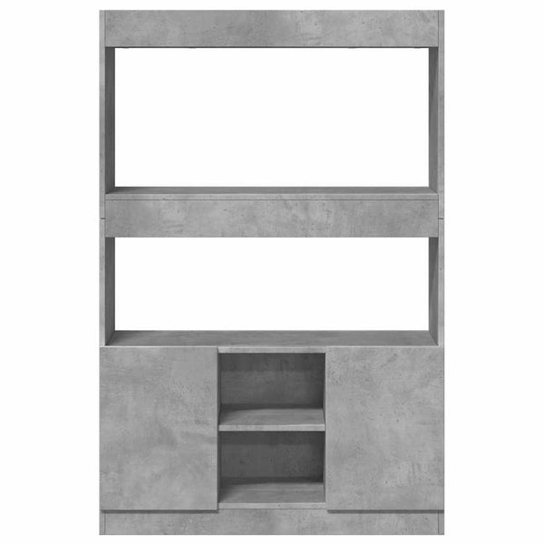 Betongrauer Schrank Talpau 92x33x140cm (Holz)