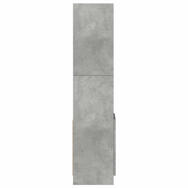 Betongrauer Schrank Talpau 92x33x140cm (Holz)