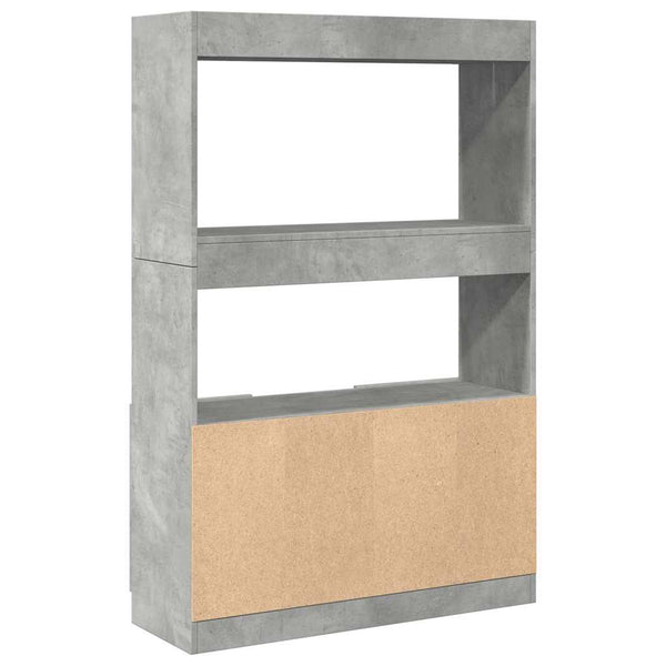 Betongrauer Schrank Talpau 92x33x140cm (Holz)