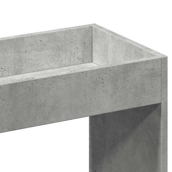 Betongrauer Schrank Talpau 92x33x140cm (Holz)