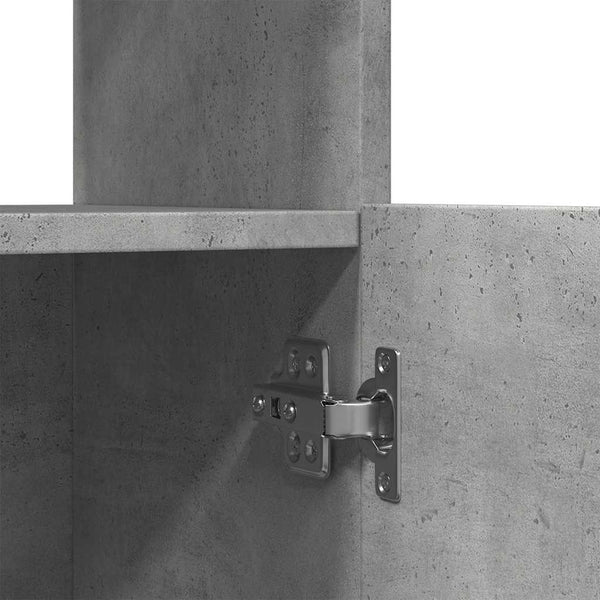 Betongrauer Schrank Talpau 92x33x140cm (Holz)