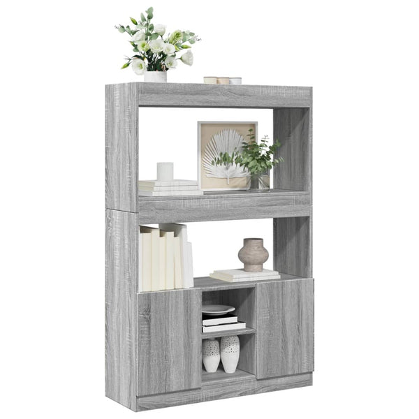 Grauer Schrank Talpau 92x33x140cm (Holz)
