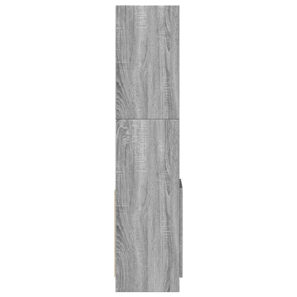 Grauer Schrank Talpau 92x33x140cm (Holz)