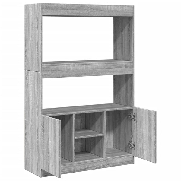 Grauer Schrank Talpau 92x33x140cm (Holz)