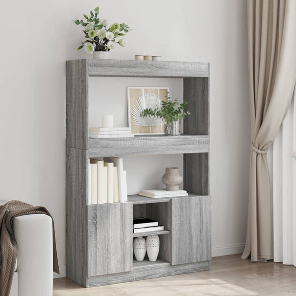 Grauer Schrank Talpau 92x33x140cm (Holz)