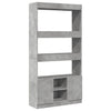 Betongrauer Schrank Talpau 92x33x180cm (Holz)