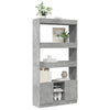 Betongrauer Schrank Talpau 92x33x180cm (Holz)