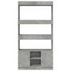 Betongrauer Schrank Talpau 92x33x180cm (Holz)