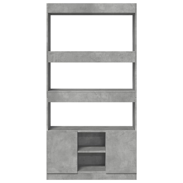 Betongrauer Schrank Talpau 92x33x180cm (Holz)